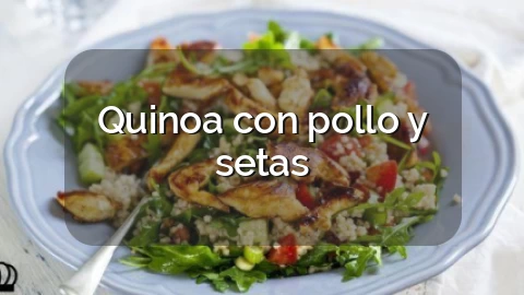 Quinoa con pollo y setas